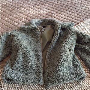 Cozy Green Sherpa Jacket